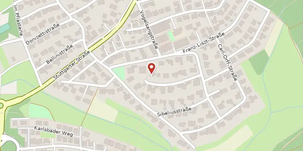 Karte der Umgebung von Beethovenstraße 12, 71069 Sindelfingen