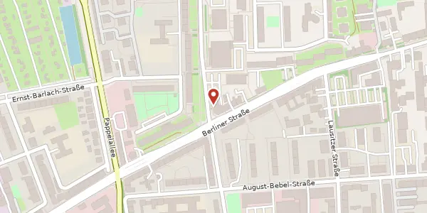 Karte der Umgebung von Schweriner Str. 1b, 03046 Cottbus