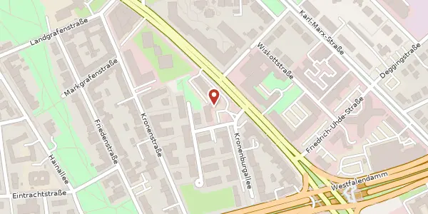 Karte der Umgebung von Kronenburgallee 1, 44141 Dortmund