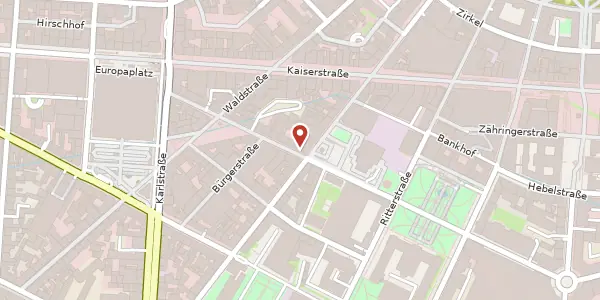 Karte der Umgebung von Erbprinzenstrasse 20, 76133 Karlsruhe