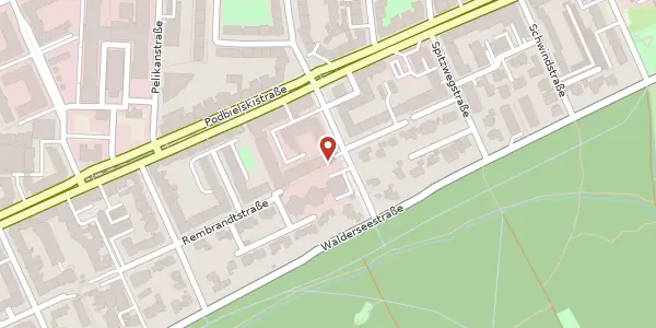Karte der Umgebung von Podbielskistraße 166 b, 30177 Hannover