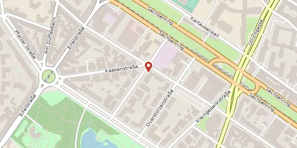 Karte der Umgebung von Hardefuststraße 3, 50677 Köln