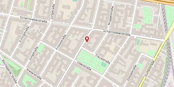 Karte der Umgebung von Weichselstraße 27, 10247 Berlin