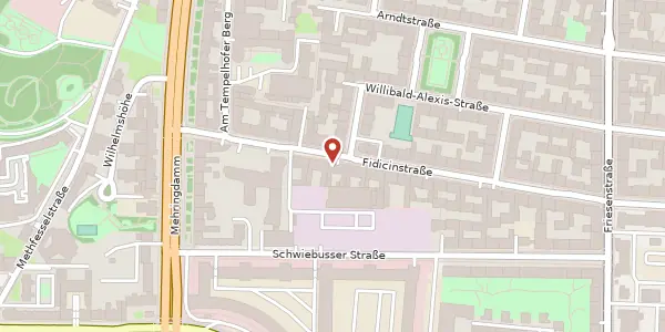 Karte der Umgebung von Fidicinstraße 6, 10965 Berlin