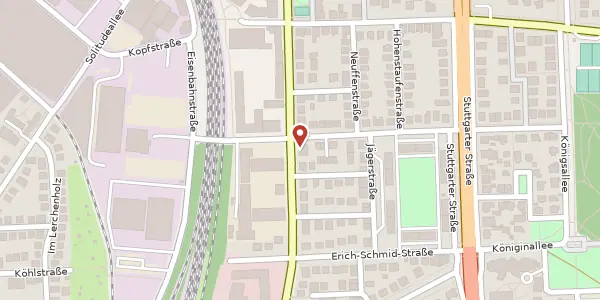 Karte der Umgebung von Hohenzollernstraße 21, 71638 Ludwigsburg