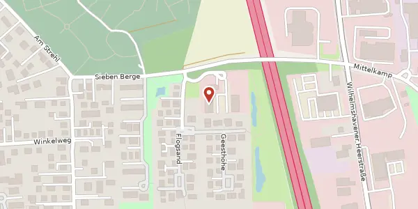 Karte der Umgebung von Sieben Berge 37, 26125 Oldenburg