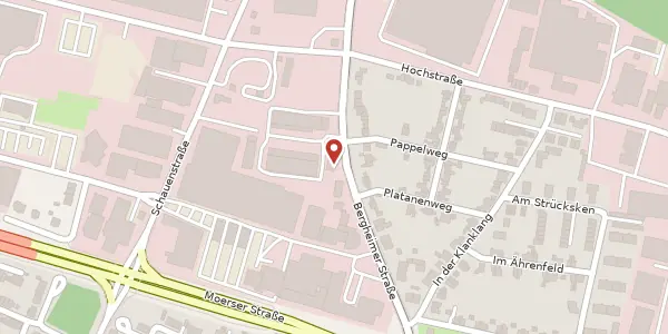 Karte der Umgebung von Bergheimer Str. 119, 47228 Duisburg