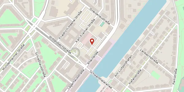 Karte der Umgebung von Rheinallee 1, 67061 Ludwigshafen am Rhein