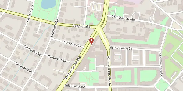 Karte der Umgebung von Delitzscher Straße 72 b, 04129 Leipzig