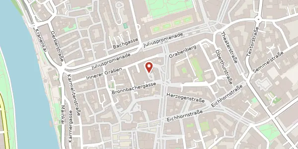 Karte der Umgebung von Bronnbachergasse 43, 97070 Würzburg