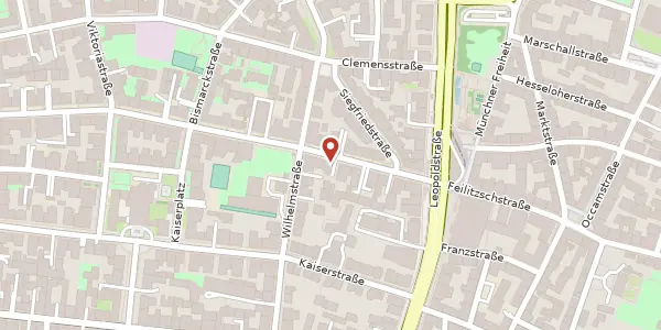 Karte der Umgebung von Herzogstr. 9, 80803 München