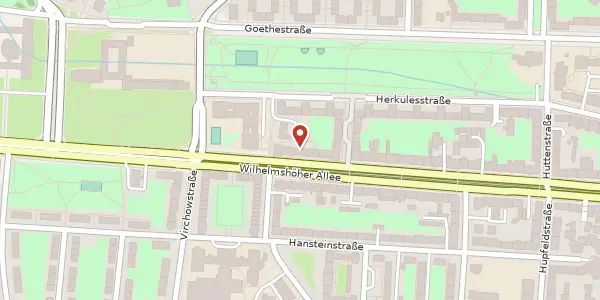 Karte der Umgebung von Wilhelmshöher Allee 198, 34119 Kassel