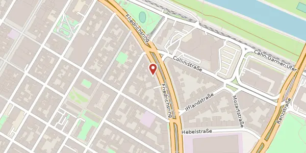 Karte der Umgebung von U6 12, 68161 Mannheim