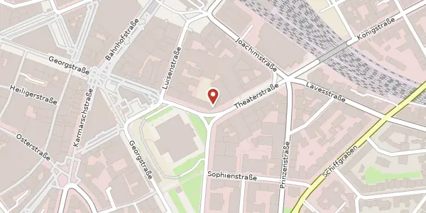 Karte der Umgebung von Theaterstraße 16, 30159 Hannover