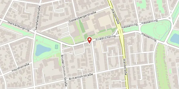 Karte der Umgebung von Friedrichsring 28, 63069 Offenbach