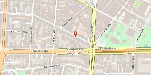 Karte der Umgebung von Sophienstr. 13, 76133 Karlsruhe