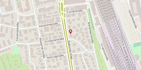 Karte der Umgebung von Biebricher Allee 18a, 65187 Wiesbaden