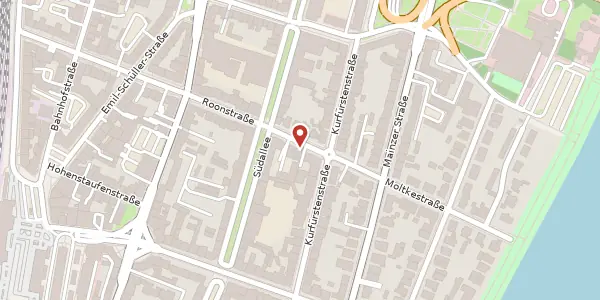 Karte der Umgebung von Roonstraße 9-11, 56068 Koblenz