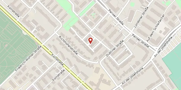 Karte der Umgebung von Bukarester Str. 11, 53117 Bonn