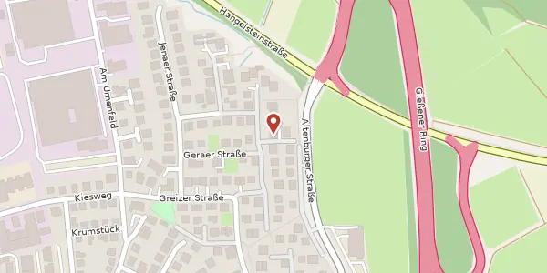 Karte der Umgebung von Gothaer Str. 25, 35396 Gießen