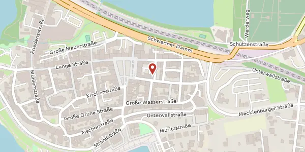 Karte der Umgebung von Große Burgstraße 3, 17192 Waren (Müritz)