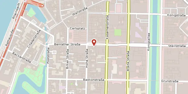 Karte der Umgebung von Benrather Str. 11, 40213 Düsseldorf