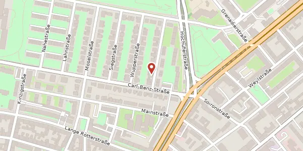 Karte der Umgebung von Ruhrstraße 5, 68167 Mannheim