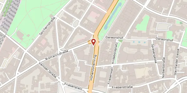 Karte der Umgebung von Hohenzollernring 103, 50672 Köln