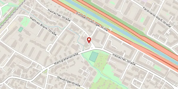 Karte der Umgebung von Markgrafenstraße 93, 79115 Freiburg im Breisgau