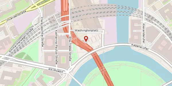 Karte der Umgebung von Washingtonplatz 3, 10557 Berlin