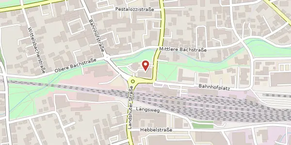 Karte der Umgebung von Bahnhofplatz 1, 94315 Straubing