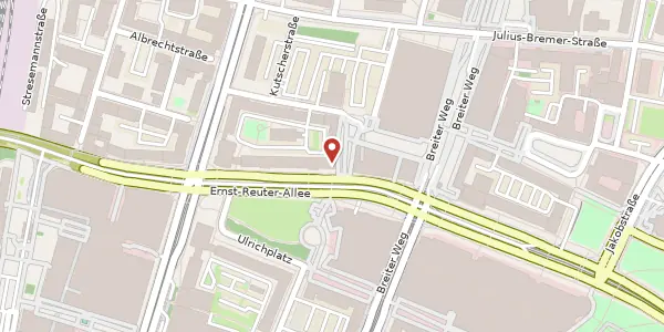 Karte der Umgebung von Ernst-Reuter-Allee 16, 39104 Magdeburg