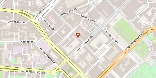 Karte der Umgebung von Wilhelmsstraße 10, 34117 Kassel