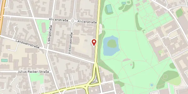 Karte der Umgebung von Frankfurter Str. 14, 64293 Darmstadt