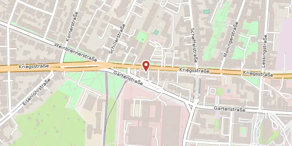 Karte der Umgebung von Kriegsstraße 135, 76135 Karlsruhe
