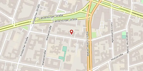 Karte der Umgebung von Fuggerstraße 22, 10777 Berlin