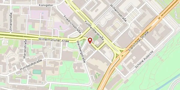 Karte der Umgebung von Friedrichsstraße 28, 34117 Kassel