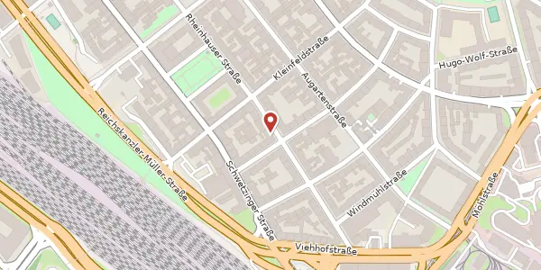 Karte der Umgebung von Rheinhäuser Straße 96, 68165 Mannheim