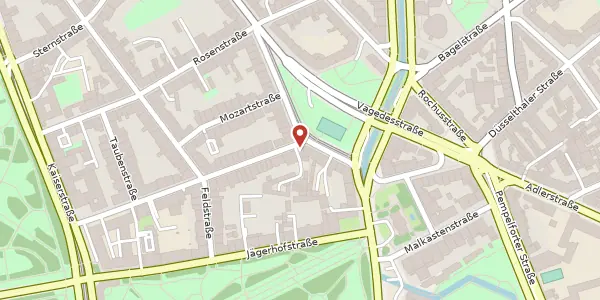 Karte der Umgebung von Gartenstr. 53, 40479 Düsseldorf