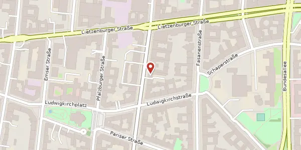 Karte der Umgebung von Uhlandstraße 158, 10719 Berlin