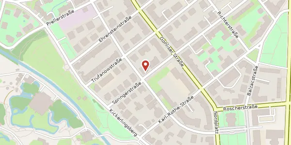 Karte der Umgebung von Springerstraße 11, 04105 Leipzig