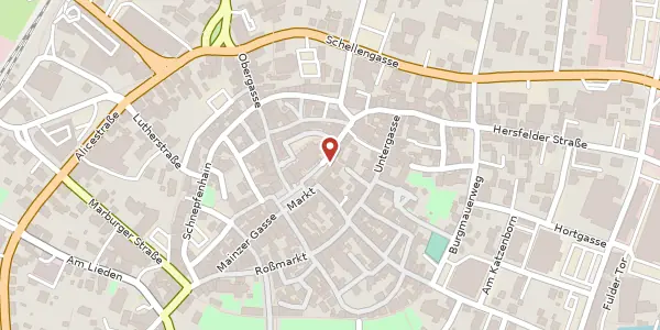 Karte der Umgebung von Kirchplatz 2, 36304 Alsfeld