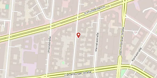 Karte der Umgebung von Fasanenstraße 72, 10719 Berlin