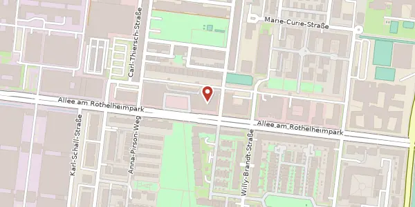 Karte der Umgebung von Allee am Röthelheimpark 15, 91052 Erlangen