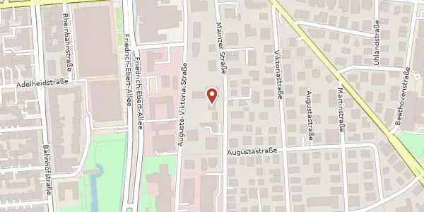 Karte der Umgebung von Mainzer Str. 21, 65185 Wiesbaden