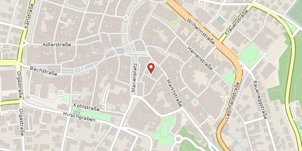 Karte der Umgebung von Wollgasse 3, 88212 Ravensburg