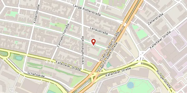 Karte der Umgebung von Uhlandstr. 46, 68167 Mannheim