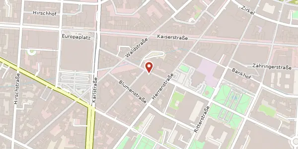 Karte der Umgebung von Erbprinzenstraße 27, 76133 Karlsruhe