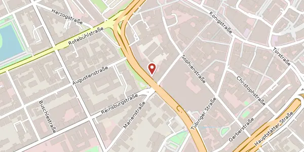 Karte der Umgebung von Paulinenstraße 40, 70178 Stuttgart