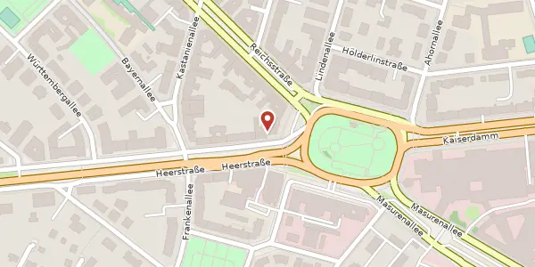 Karte der Umgebung von Heerstraße 2, 14052 Berlin